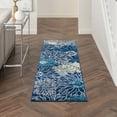 thumbnail image 1 of Nourison Passion Navy/Ivory 1'10" x 6' Area Rug, Boho, Floral, Bed Room, Living Room, Dining Room, Kitchen, , Easy Cleaning, Non Shedding (6' Runner), 1 of 8