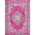thumbnail image 1 of Nourison Passion Medallion Bohemian Indoor Rug Fuchsia 3'9" x 5'9", 1 of 6