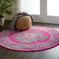 thumbnail image 1 of Nourison Passion Persian Fuchsia 5'3" x ROUND Area Rug, (5 Round), 1 of 8