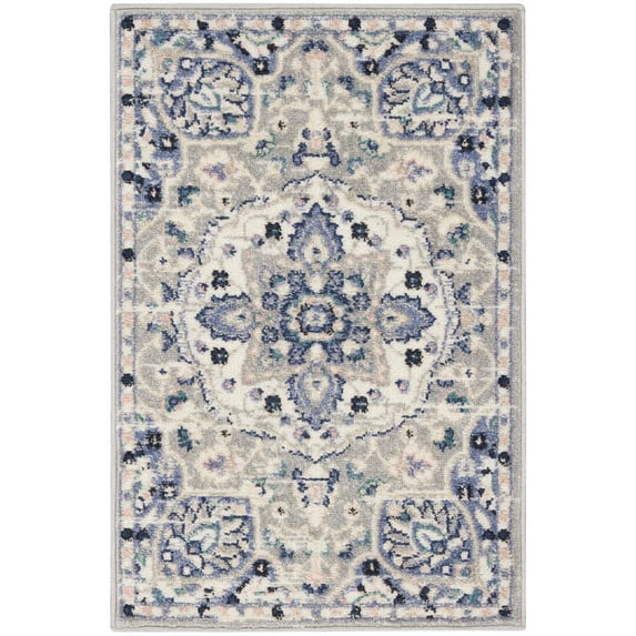 Nourison Passion Persian Grey/Beige 1'10" x 2'10" Area Rug, (2x3)