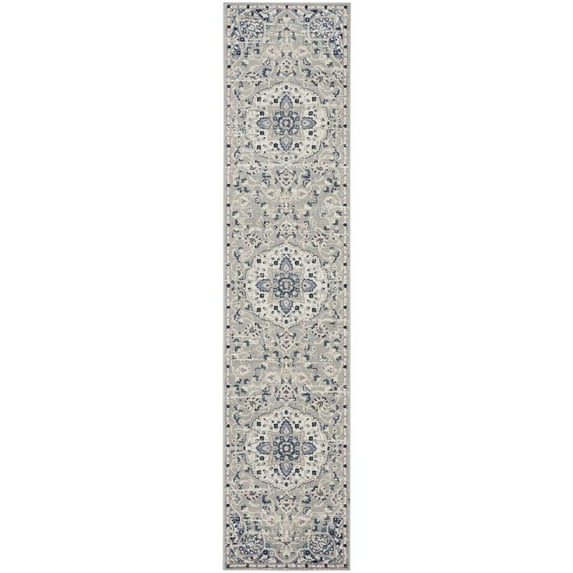 Nourison Passion Persian Grey/Beige 2'2" x 10' Area Rug, (2x10)