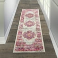 thumbnail image 1 of Nourison Passion Persian Ivory/Fuchsia 1'10" x 6' Area Rug, (2x6), 1 of 8