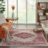 Nourison Passion Persian Ivory/Fuchsia 3'9" x 5'9" Area Rug, (4x6)