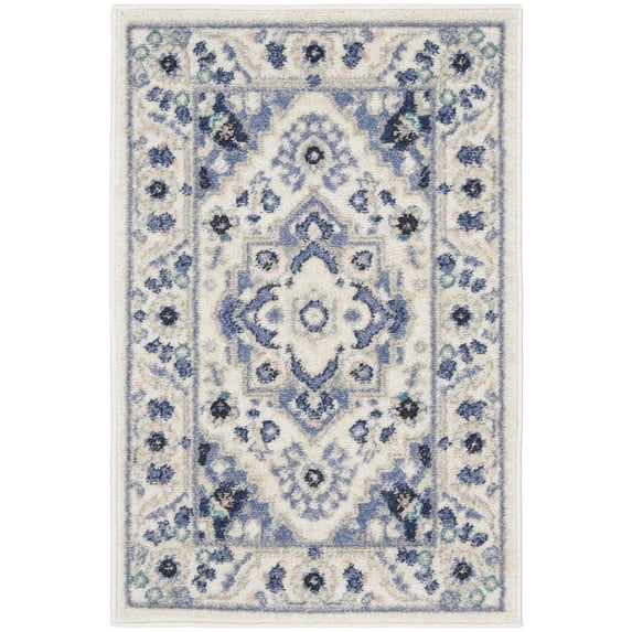 Nourison Passion Persian Ivory/Grey 1'10" x 2'10" Area Rug, (2x3)