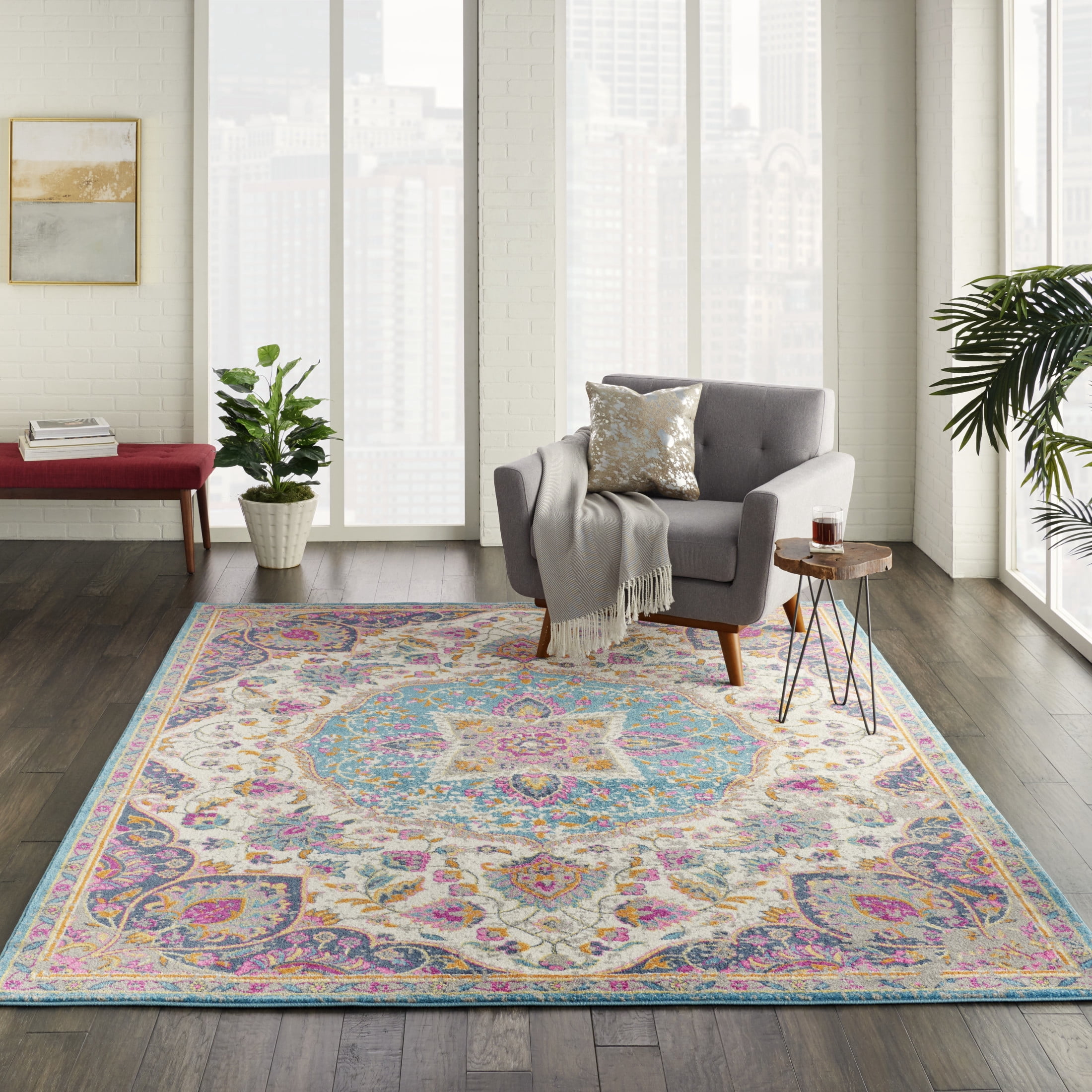 Nourison Passion Persian Ivory/Multi 8' x 10' Area Rug, (8x10)