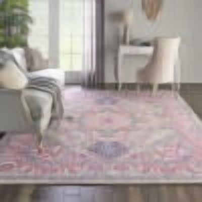 Nourison Passion Persian Light Grey/Pink 8' X 10' Area Rug, (8x10)