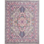 Nourison Passion Persian Light Grey/Pink 9 x 12 Area Rug, 9x12
