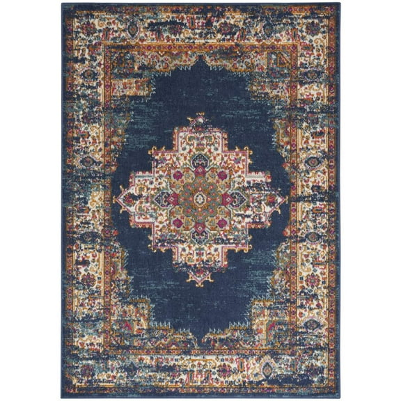Nourison Passion Persian Navy 5'3" x 7'3" Area Rug, (5x7)