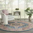 thumbnail image 1 of Nourison Passion Persian Teal Multicolor 8' x round Area Rug, (8 Round), 1 of 8
