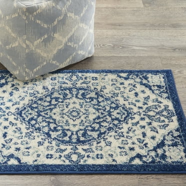 Nourison Passion Traditional Ivory Blue 1'10" x 2'10" Area Rug, (2x3)