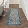 thumbnail image 1 of Nourison Passion Transitional Blue/Multicolor 2'2" x 7'6" Area Rug, (2x8), 1 of 8