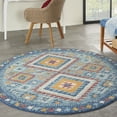 thumbnail image 1 of Nourison Passion Transitional Blue/Multicolor 5'3" x round Area Rug, (5 Round), 1 of 9