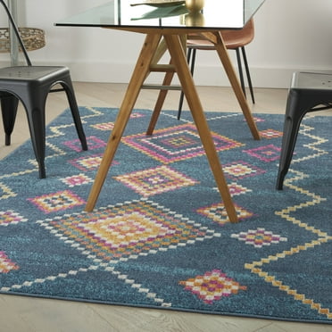 Nourison Passion Transitional Navy 5'3" x 7'3" Area Rug, (5x7)