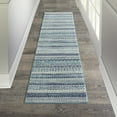 thumbnail image 1 of Nourison Passion Tribal Navy Blue 2'2" x 7'6" Area Rug, (2x8), 1 of 8