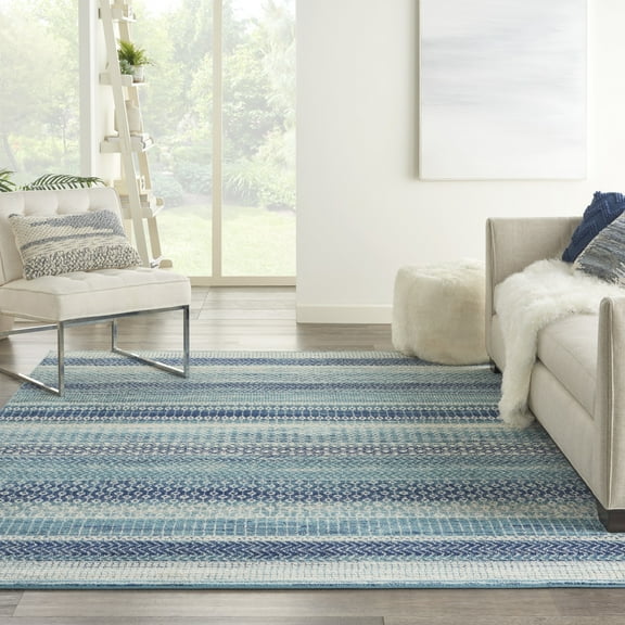 Nourison Passion Tribal Navy Blue 6' x 9' Area Rug (6x9)