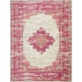 thumbnail image 1 of Nourison Passion Vintage Bordered Ivory/Fuchsia Area Rug, 1 of 15