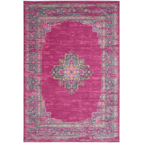Nourison Passion 9' x 12' Fuchsia Bohemian Indoor Rug
