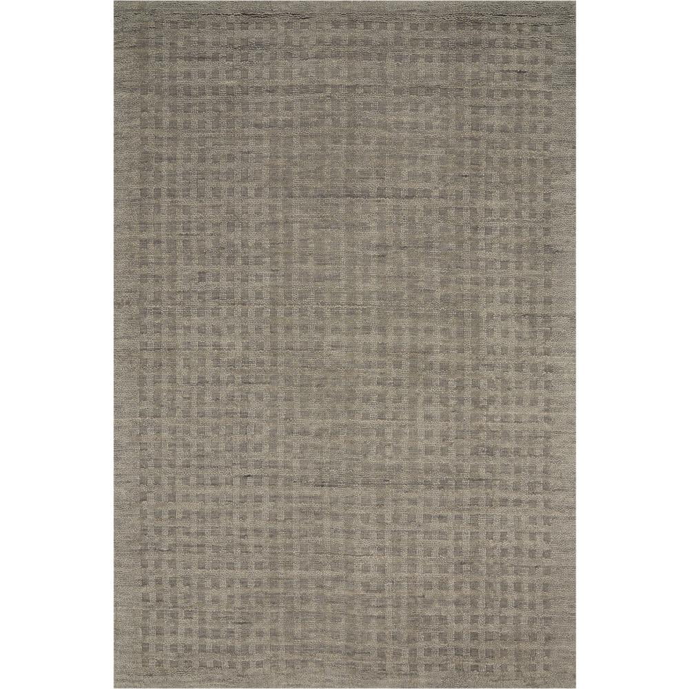 Charcoal Shadowbox 5' x 7' Hand-Woven Wool Area Rug