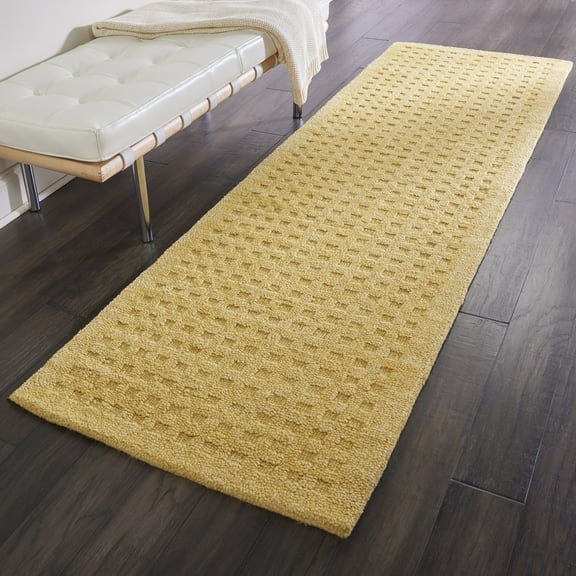 Nourison Perris Solid Gold 2'3" x 8' Area Rug, (2x8)