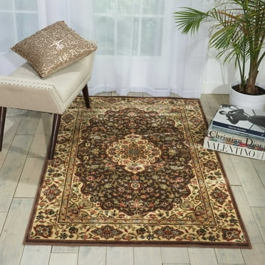 Nourison Persian Arts Oriental Bordered Chocolate Area Rug