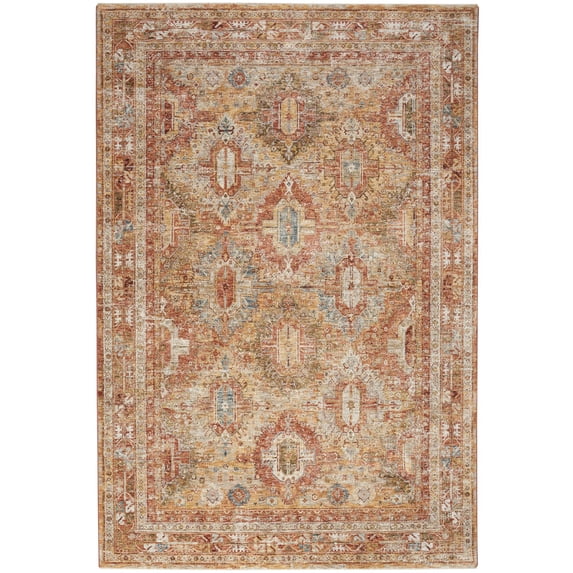 Nourison Petra Oramental Indoor Rug Rust 7'10" x 10'4"
