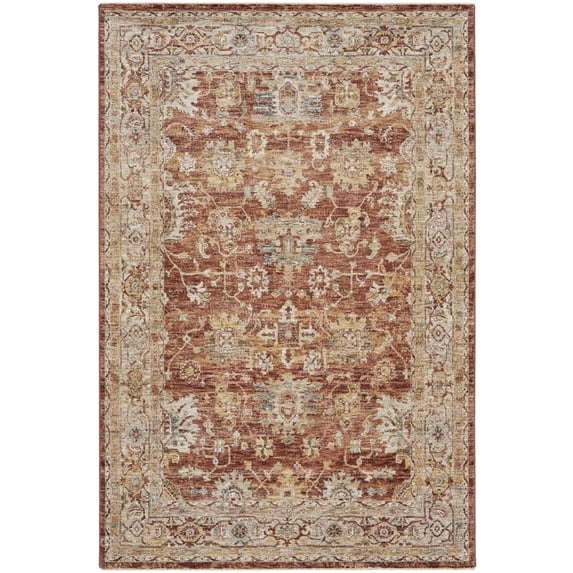 Nourison Petra Floral Traditional Indoor Rug Rust 3'11" x 5'11"