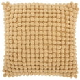 thumbnail image 1 of Nourison Pom Collection Caramel Throw Pillow, 1 of 5