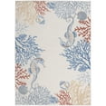 thumbnail image 1 of Nourison Pompeii PMP03 Indoor only Area Rug - Ivory/Multi 5'3" x 7'3", 1 of 8