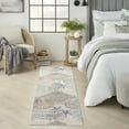 thumbnail image 1 of Nourison Pompeii Nature Ivory Grey Blue 2'3" x 7'6" Area Rug (2x8), 1 of 7