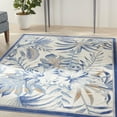 thumbnail image 1 of Nourison Pompeii Tropical Ivory Blue 5'3" x 7'3" Area Rug, (5x7), 1 of 8