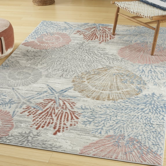 Nourison Pompeii Tropical Multicolor 4' x 6' Area Rug (4x6)