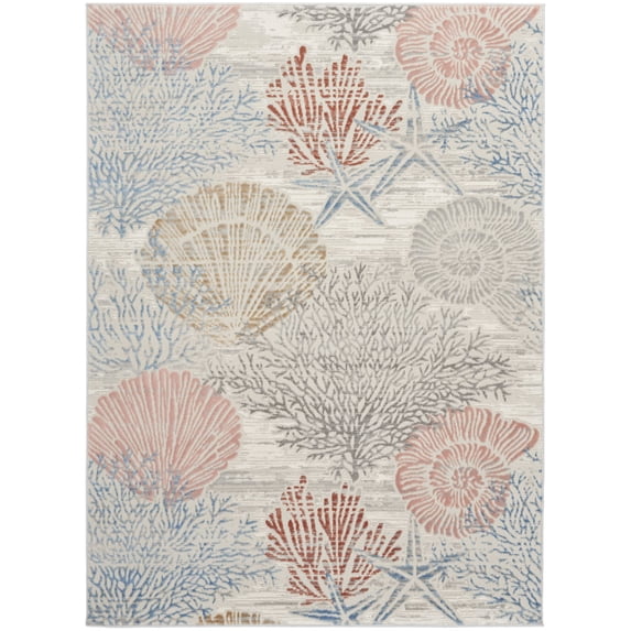 Nourison Pompeii Nautical Indoor Rug Multicolor 5'3" x 7'3"