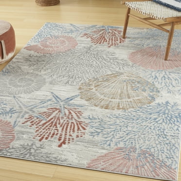 Nourison Pompeii Tropical Multicolor 5'3" x 7'3" Area Rug  (5x7)