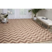 Nourison Portico Indoor/Outdoor Modern Chevron Flame Stitch 8' x 10'6" Area Rug, 8' x 11'