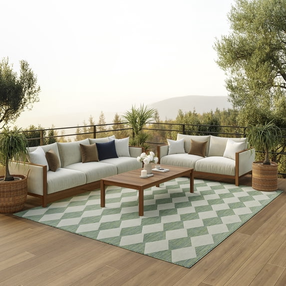 Nourison Positano 10' x 14' Blue Green Modern Rug