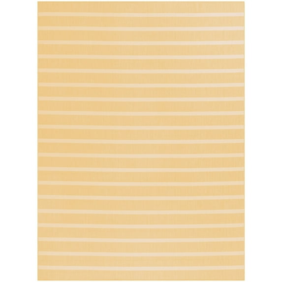 Nourison Positano 10' x 14' Yellow Ivory Modern Indoor/Outdoor Area Rug
