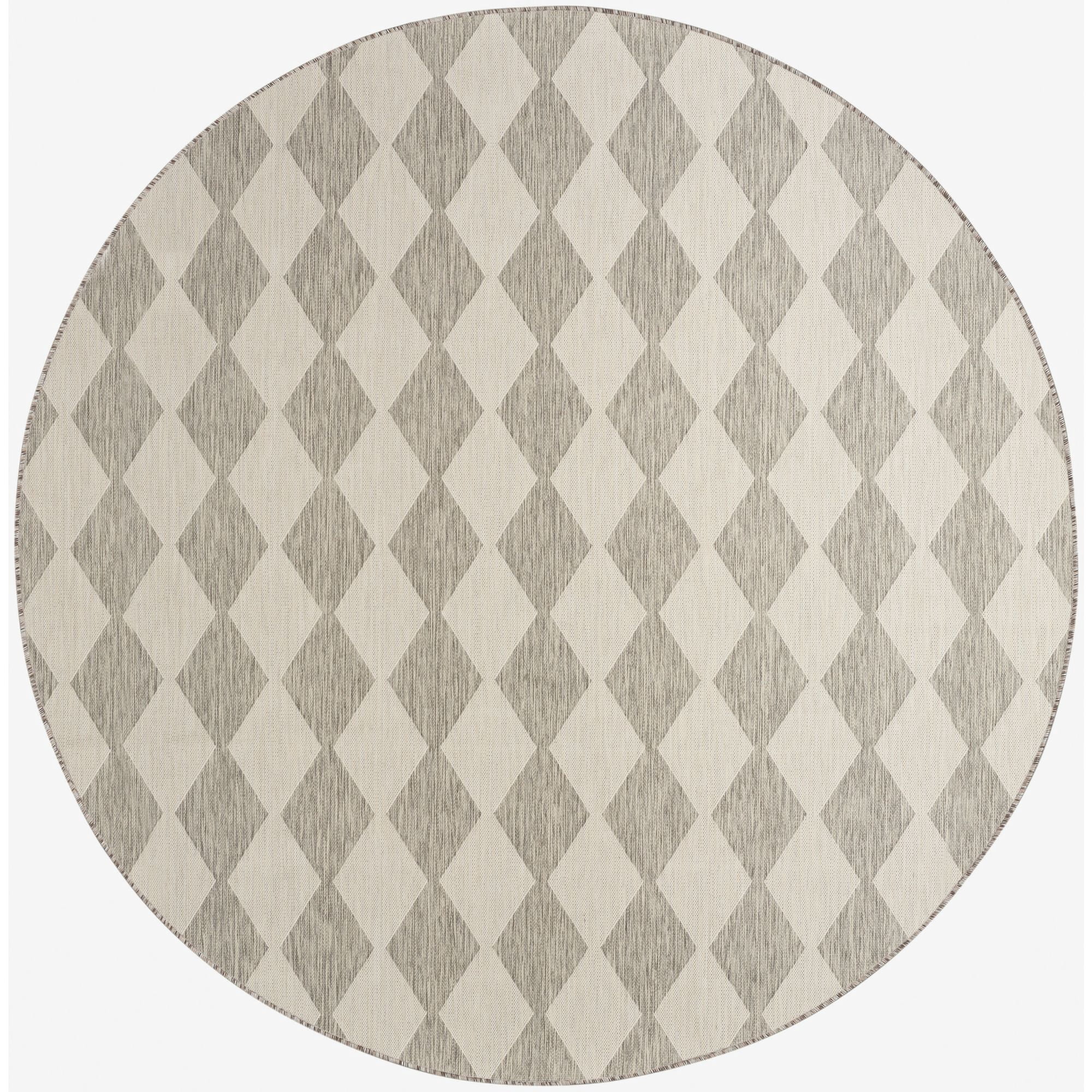 Nourison Positano 12' x Round Light Grey Modern Indoor/Outdoor Rug ...