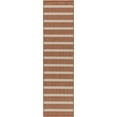 thumbnail image 1 of Nourison Positano 2'2" x 10' Terracotta Ivory Modern Indoor/Outdoor Area Rug, 1 of 10