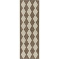 thumbnail image 1 of Nourison Positano 2'2" x 8' Natural Diamond Modern Flatweave Indoor/Outdoor Rug, 1 of 11