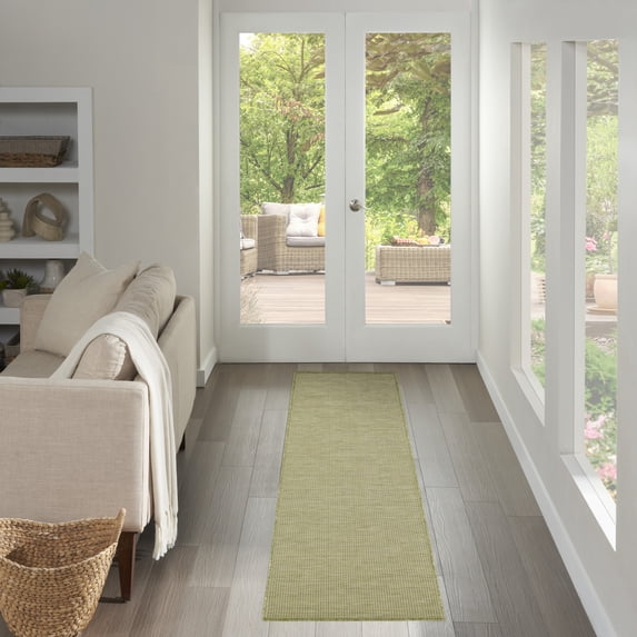 Nourison Positano 2' x 6' Green Modern Rug