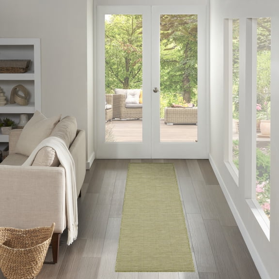 Nourison Positano 2' x 6' Green Modern Rug