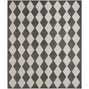 Nourison Positano 6 x 9 Black Diamond Modern Flatweave Indoor/Outdoor Rug