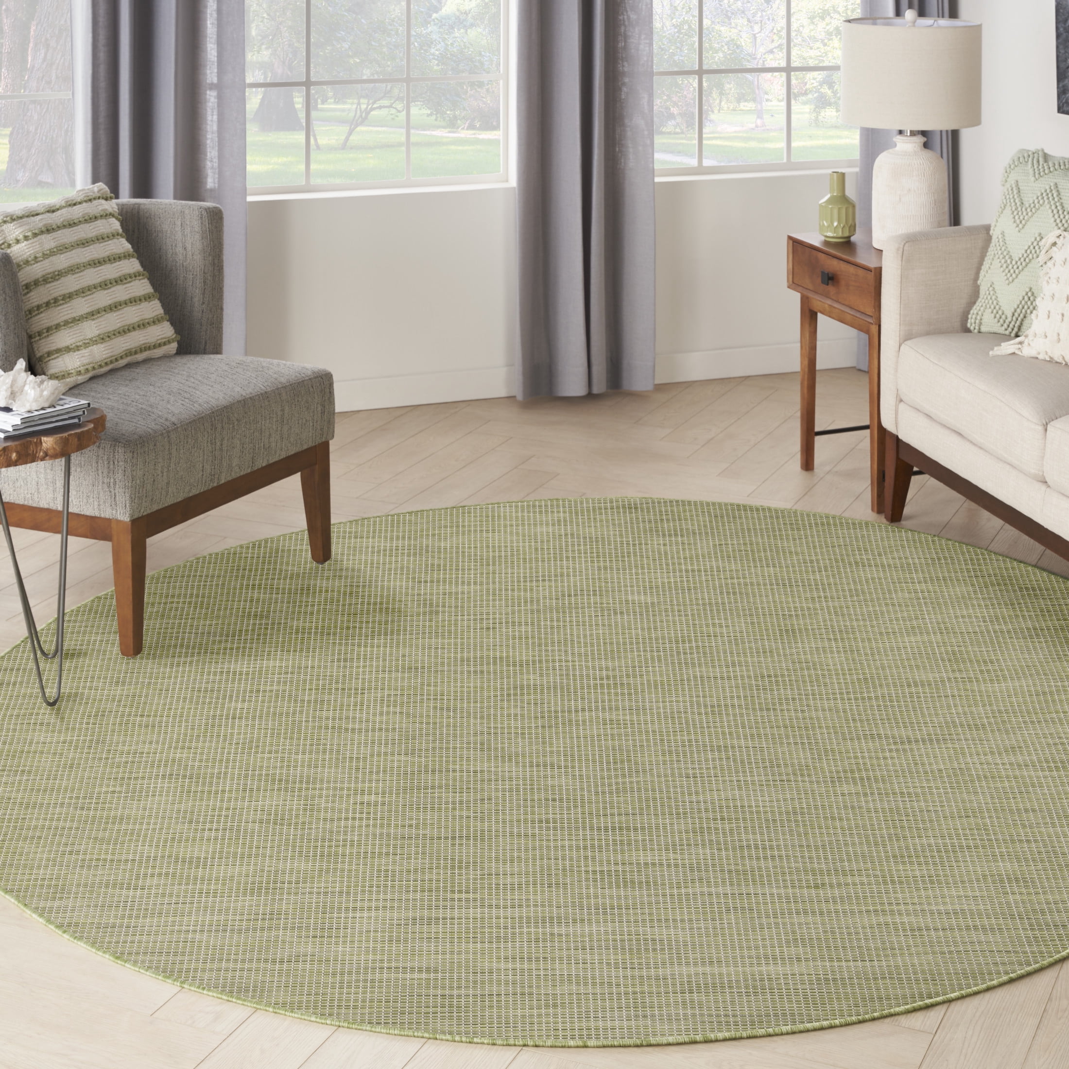 Nourison Positano 6' x Round Green Modern Rug - Walmart.com