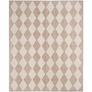 Nourison Positano 8 x 10 Beige Diamond Modern Flatweave Indoor/Outdoor Rug