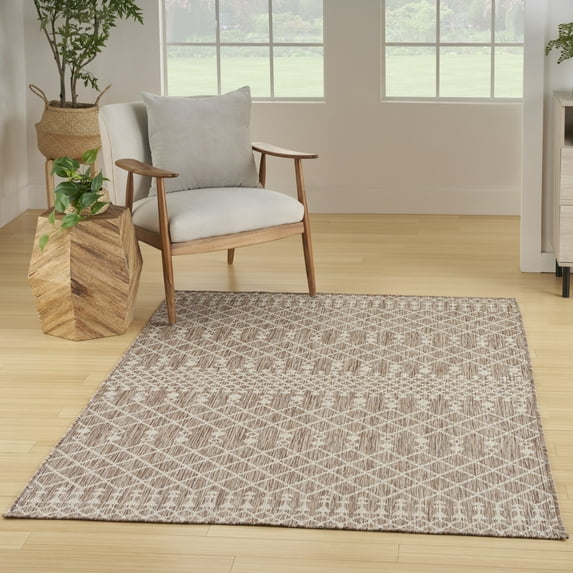 Nourison Positano Indoor/Outdoor Beige 4' x 6' Area Rug (4x6)