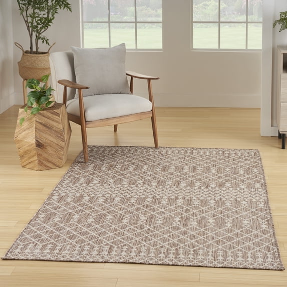 Nourison Positano Indoor/Outdoor Beige 6' x 9' Area Rug (6x9)