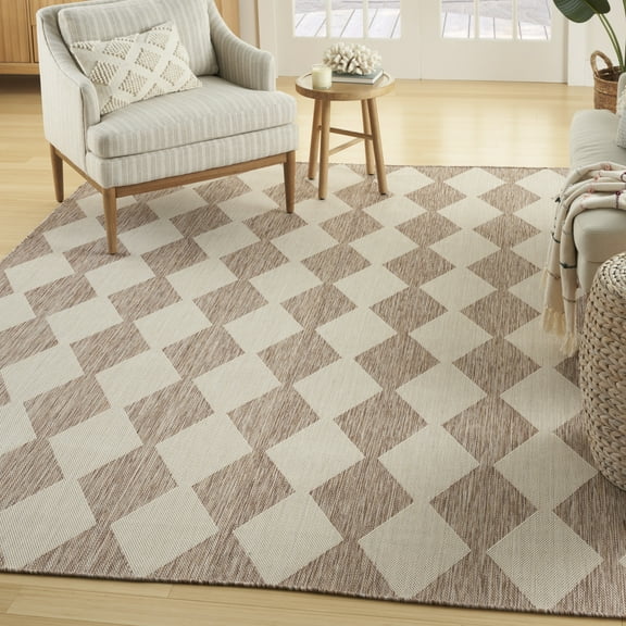 Nourison Positano Indoor/Outdoor Beige 7' x 10' Area Rug (7x10)