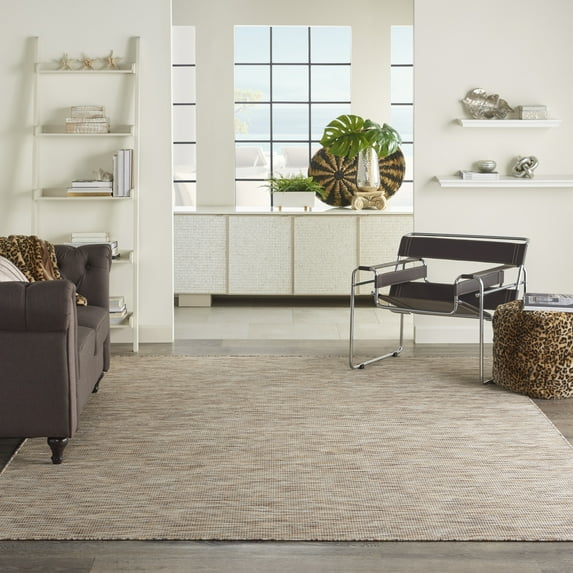Nourison Positano Indoor/Outdoor Beige 8' x 10' Area Rug, (8x10)