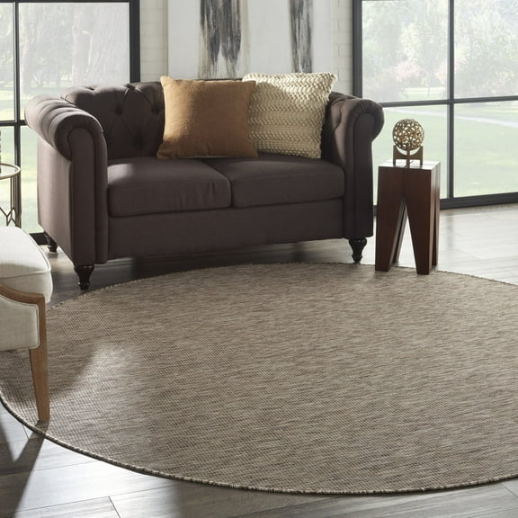 Nourison Positano Indoor/Outdoor Beige 8' x round Area Rug, (8 Round)