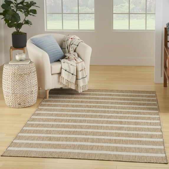 Nourison Positano Indoor/Outdoor Beige Ivory 7' x 10' Area Rug (7x10 ...